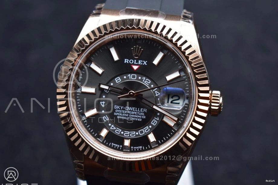 on A23J Gray Best Skydweller RG Edition Noob Strap Oysterflex Dial 0517